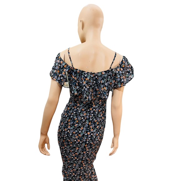 Veronica Beard Marilyn Cold Shoulder 100% Silk Dress Size 2 - Picture 5 of 14